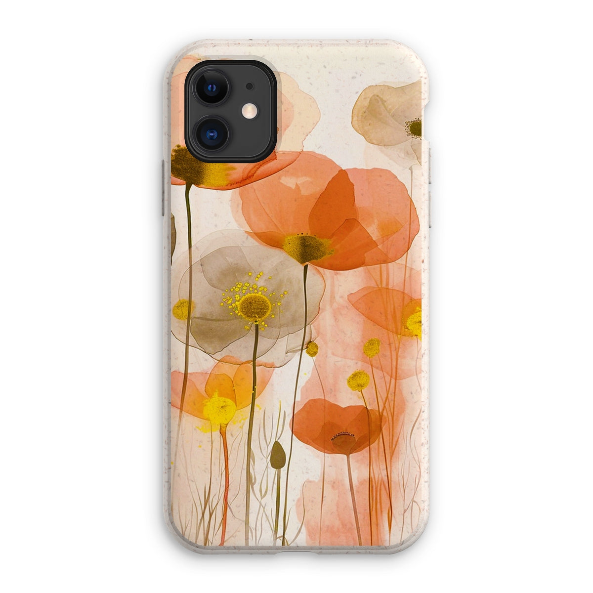 Poppy Echoes Golden Peach Escape 06 Eclectic Art Eco Phone Case - D'Sare