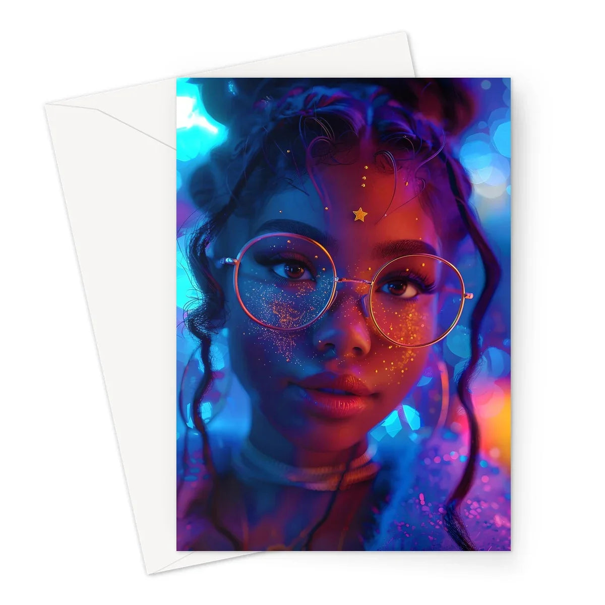 Black Girl Magic Stardust Cosmic Vibe| Black Woman Magic  Greeting Card - D'Sare
