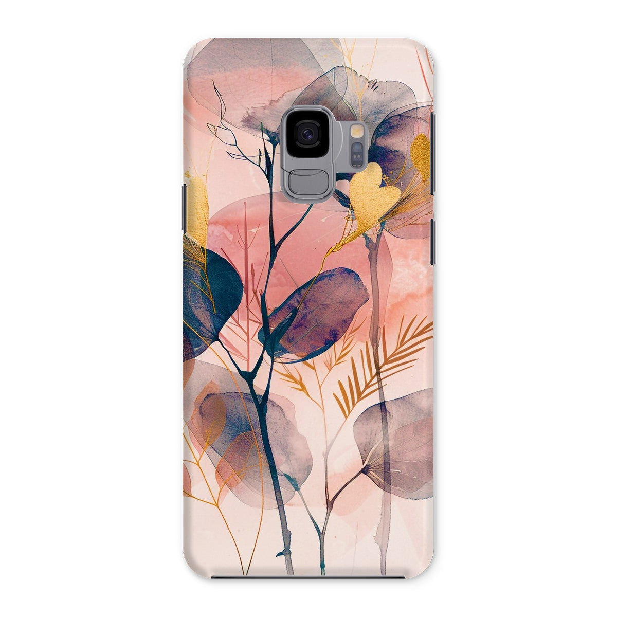 Peachy Blue Golden Flora Escape  Snap Phone Case - D'Sare