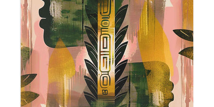 Fine Art Postcards — Echos of Duality: Golden Pink Reflection Classic Postcard