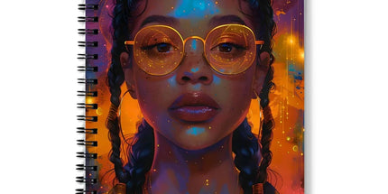 Solar Flare Radiant Soul Beautiful Black Girl Notebook by Prodigi