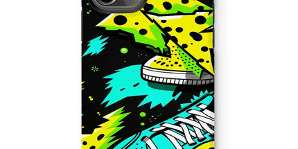 Electric Kicks Art: Urban Pop Art Sneaker Explosion, Graffiti Tough Phone Case by Prodigi