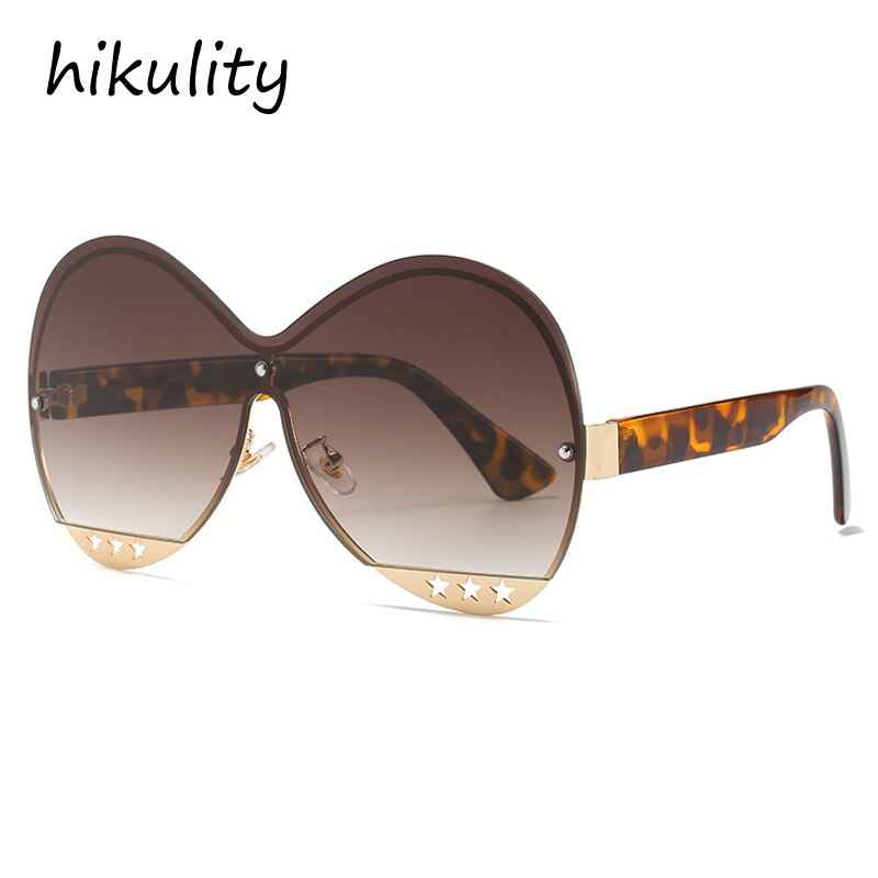 Gradual Color Runway Sunglasses Female Fashion Hollowed Out Five-Star Metal Trend Sunglasses by eprolo