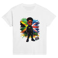 Jamaican Flag & Great Britain Flag Cultural Day Harmony: Classic Kids Crewneck T-shirt by D'Sare