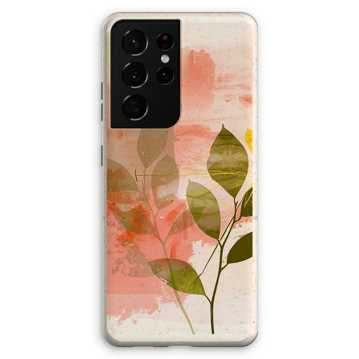 Peach Golden Leafy Escape 06 Eco Phone Case Eclectic Art - D'Sare