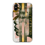 Echoes of Life: Afrocentric Meditation Peach and Gold Abstract Art Eclectic  Snap Phone Case