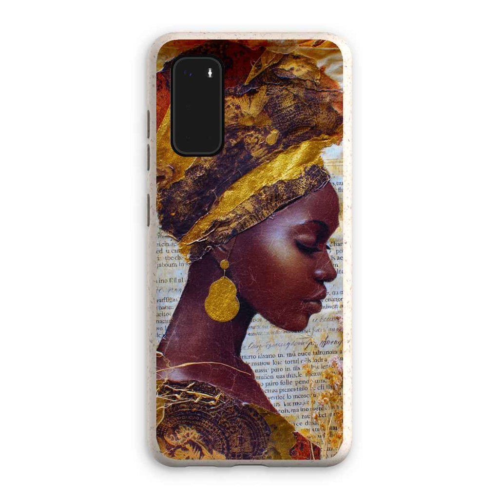 Eco Friendly Bioplastic Bamboo Fibre Phone Case With Gold Headwrap