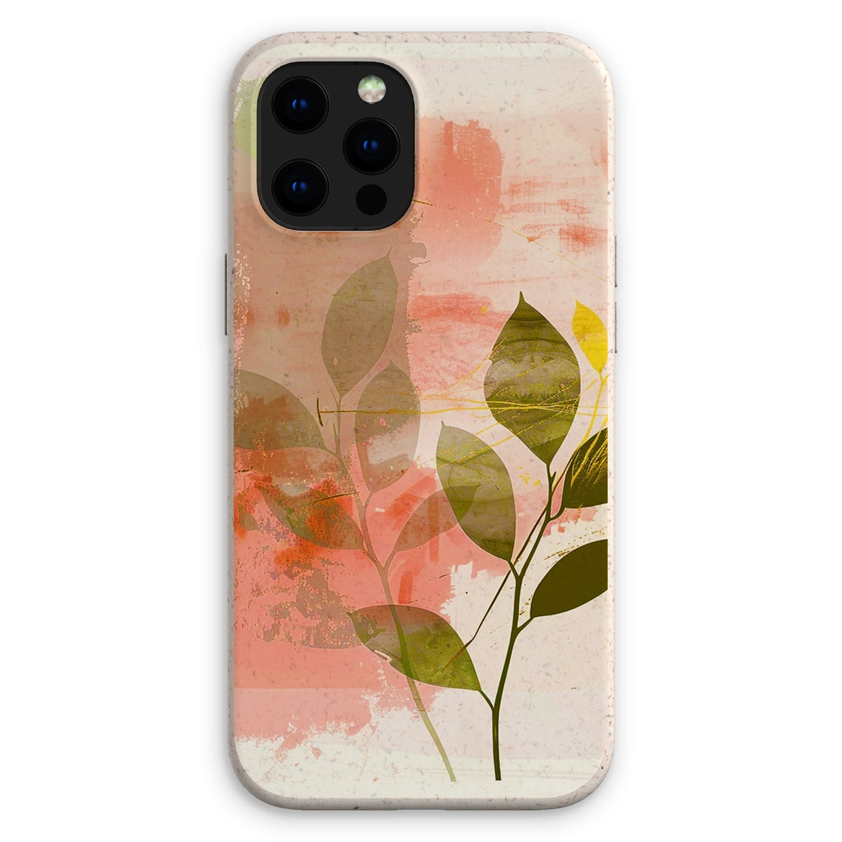 Peach Golden Leafy Escape 06 Eco Phone Case Eclectic Art - D'Sare