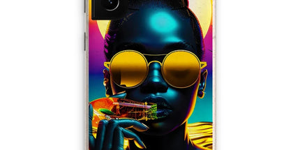 Tropical Sunset Dreams : Neon Vibes Eco Phone Case by Prodigi