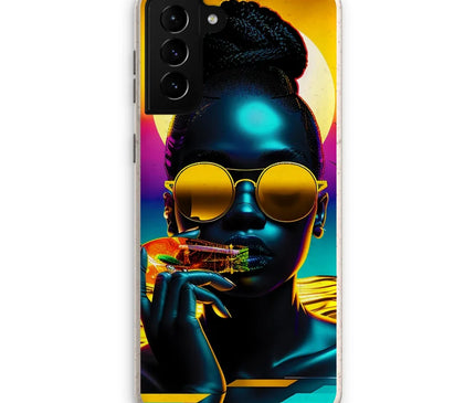 Tropical Sunset Dreams : Neon Vibes  Eco Phone Case - D'Sare