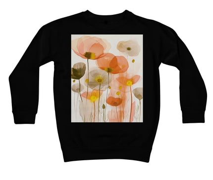 Poppy Echoes Golden Peach Escape  Kids Sweatshirt - D'Sare