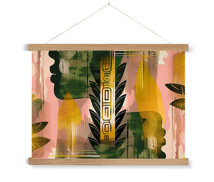 Echos of Duality Golden Pink Reflection Fine Art Print with Hanger