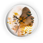 Golden Harmony Silhouette Art Print Wall Clock - D'Sare