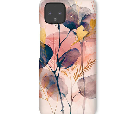 Peachy Blue Golden Flora Escape  Snap Phone Case - D'Sare