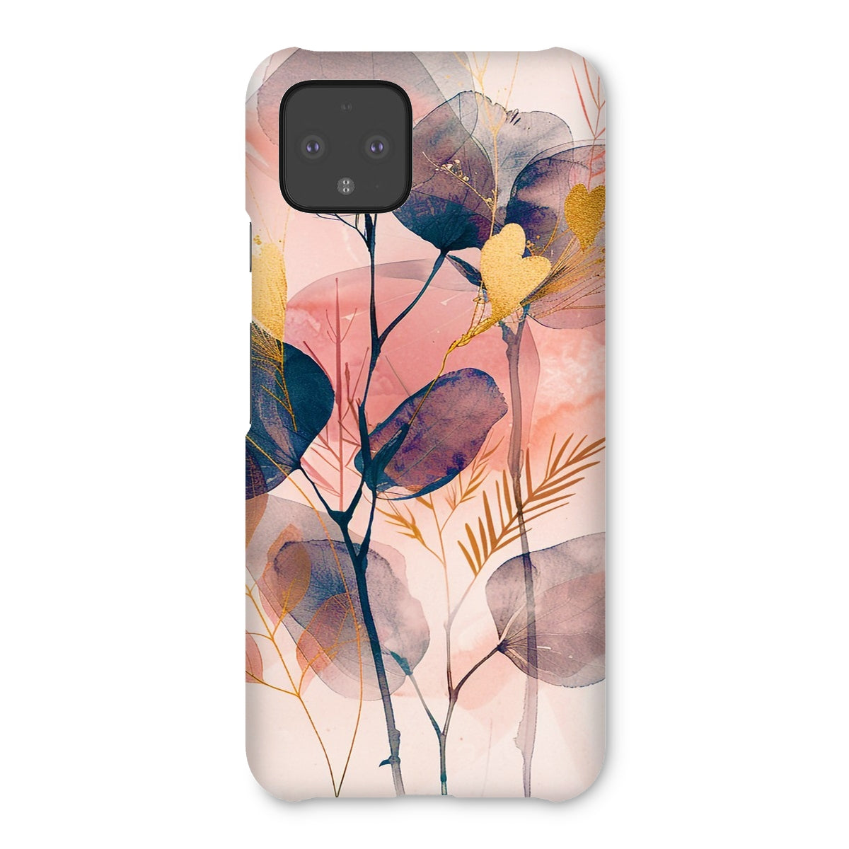 Peachy Blue Golden Flora Escape  Snap Phone Case - D'Sare