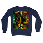 Abstract Red and Green Black Queen Fusion Crew Neck Sweatshirt