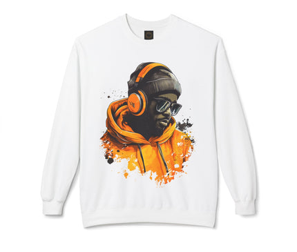 Headphone DJ Crewneck Sweatshirt — Urban Streetwear Graphic Pullover