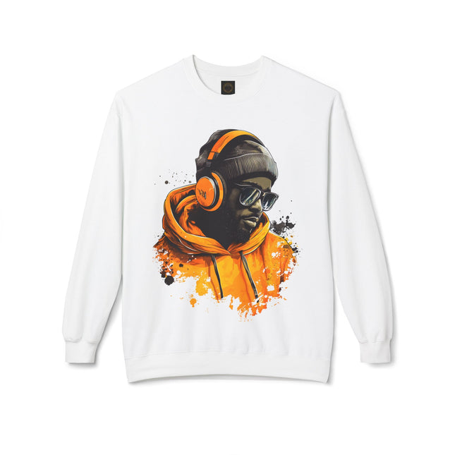 Headphone DJ Crewneck Sweatshirt — Urban Streetwear Graphic Pullover
