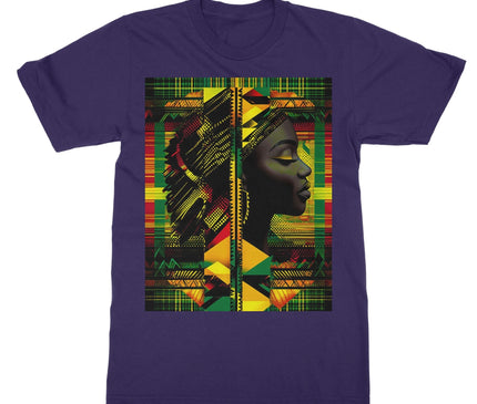 Abstract Red and Green Black Queen Fusion Softstyle T-Shirt