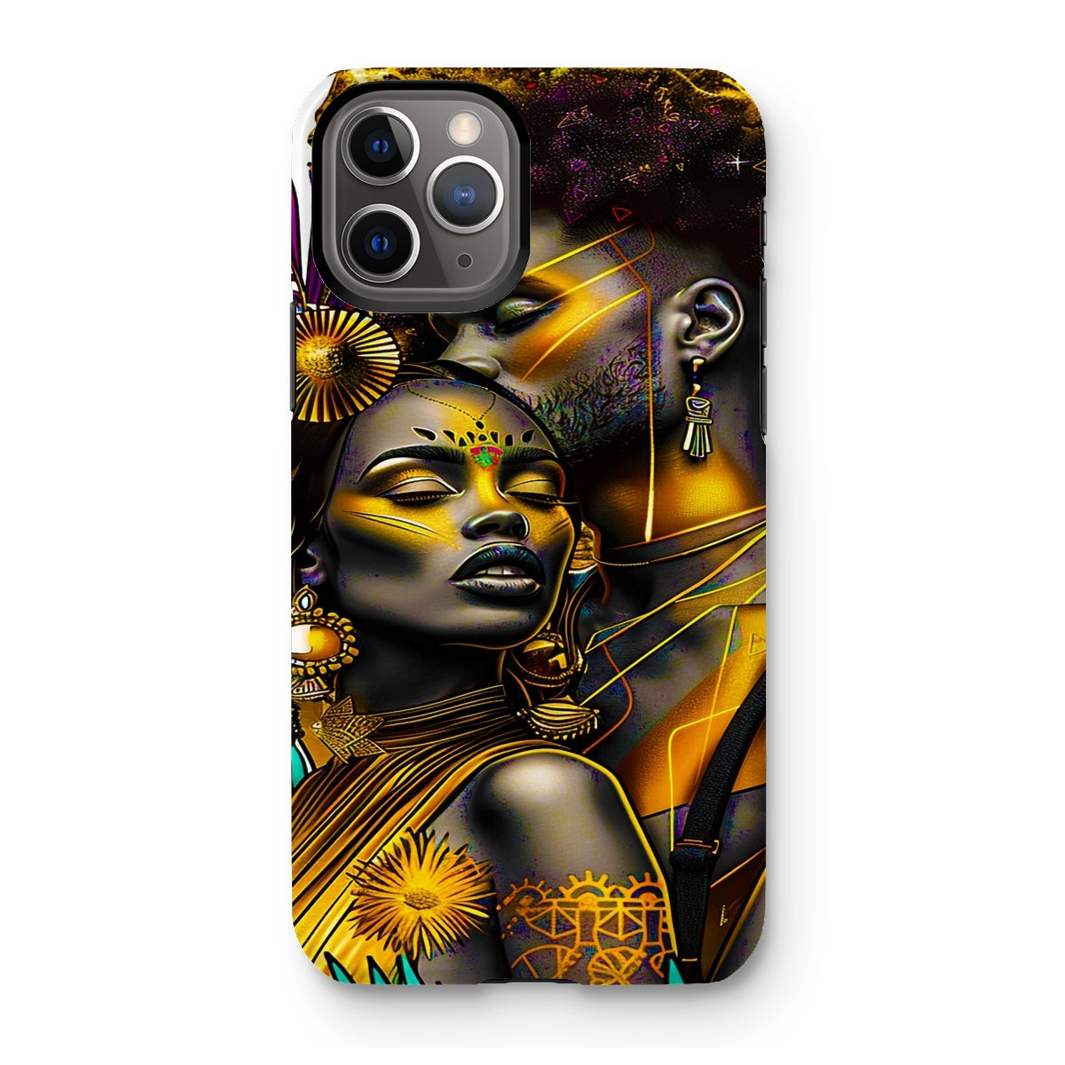 Golden Embrace Majestic Love Waterfall Tough Phone Case - D'Sare