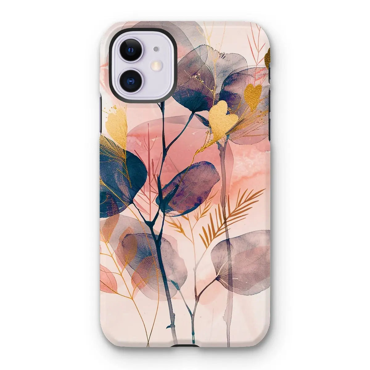 Peachy Blue Golden Flora Escape  Tough Phone Case - D'Sare