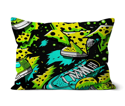 Electric Kicks Art: Urban Pop Art Explosion, Graffiti  Cushion - D'Sare