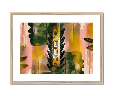 Echos of Duality Golden Pink Reflection Framed & Mounted Print