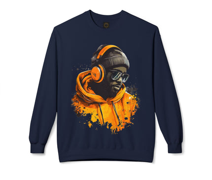 Headphone DJ Crewneck Sweatshirt — Urban Streetwear Graphic Pullover
