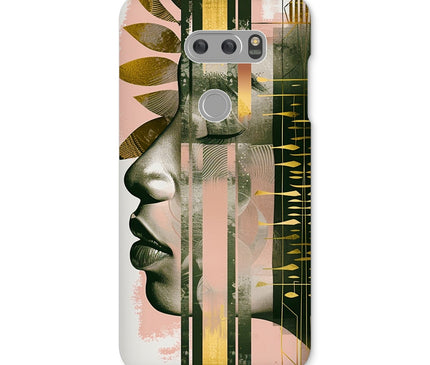 Peach and Gold Abstract Snap Phone Case