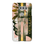 Echoes of Life: Afrocentric Meditation Peach and Gold Abstract Art Eclectic  Snap Phone Case