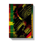 Abstract Red and Green Black Queen Fusion Hardback Journal