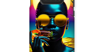 Tropical Sunset Dreams : Neon Vibes Tough Phone Case by Prodigi