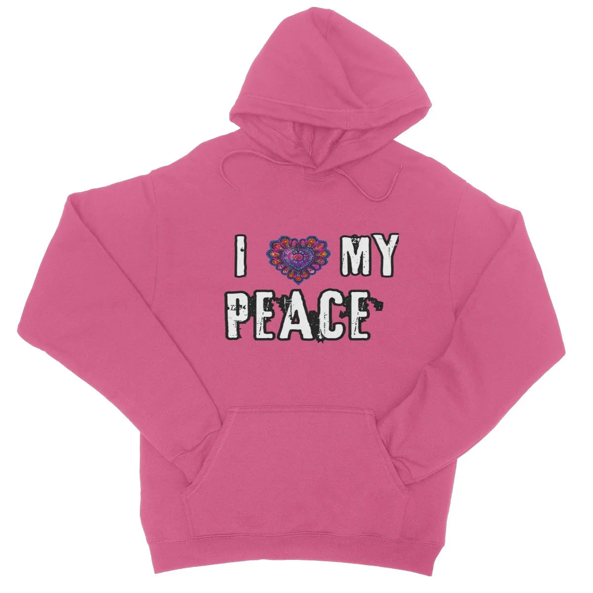 I Love My Peace College Hoodie - D'Sare