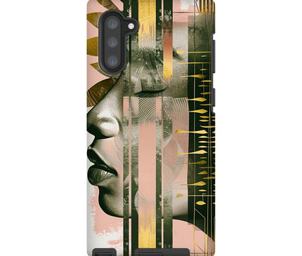 Peach and Gold Abstract Tough Phone Case