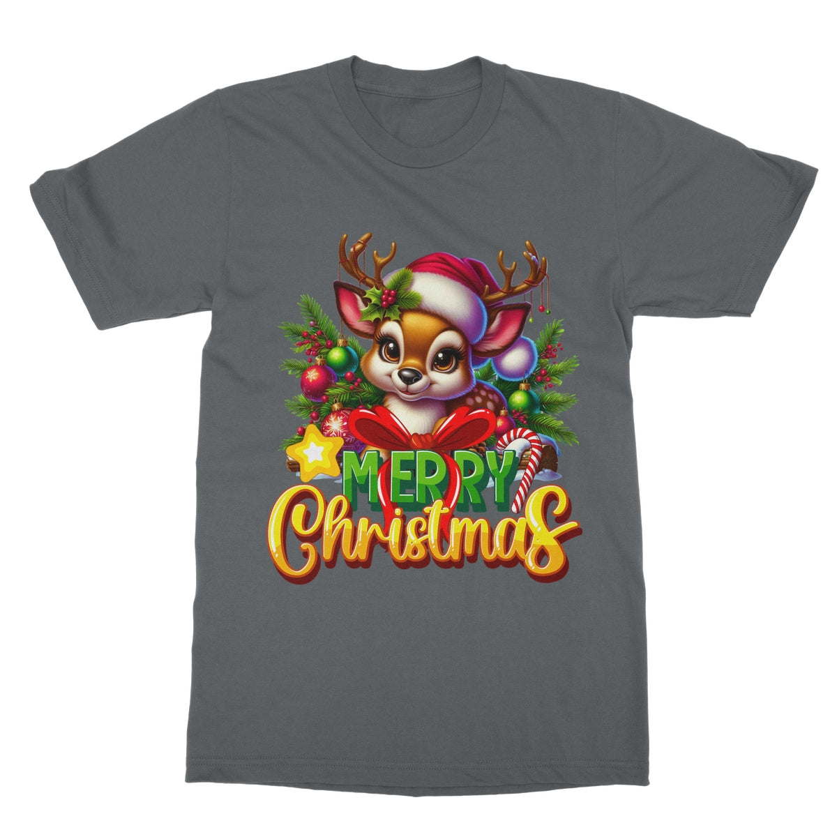 Reindeer Merry Christmas  Softstyle T-Shirt