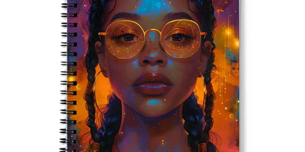 Solar Flare Radiant Soul Beautiful Black Girl Notebook by Prodigi