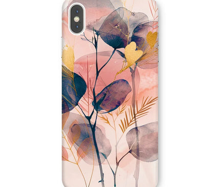 Peachy Blue Golden Flora Escape  Snap Phone Case - D'Sare