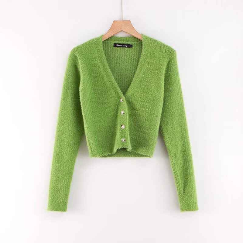 V-neck long sleeved cardigan sweater by eprolo