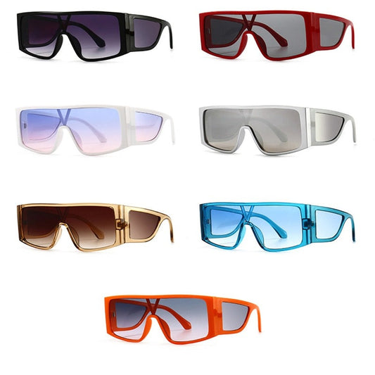 Oversized Square One Piece Sunglasses - Gradient Shades UV400 for Women & Men