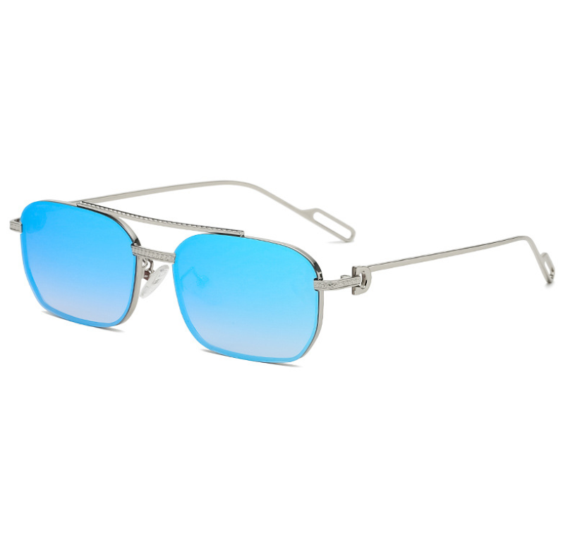 New square tide GLASSES European and American hip hop Street Sunglasses cross border fashion color film Sunglasses