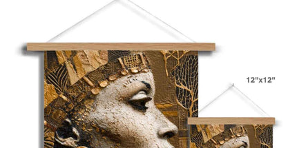 Afrocentric Golden Empress Fine Art Print with Hanger by Prodigi
