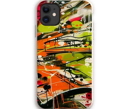Neon Splatter Symphony: Urban Graffiti Art Eco Phone Case - D'Sare