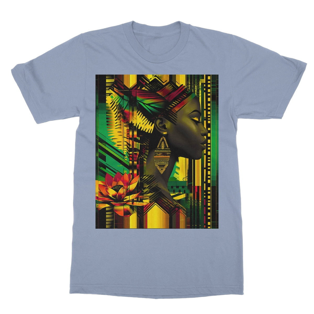 African Print Empress  Softstyle T-Shirt - D'Sare