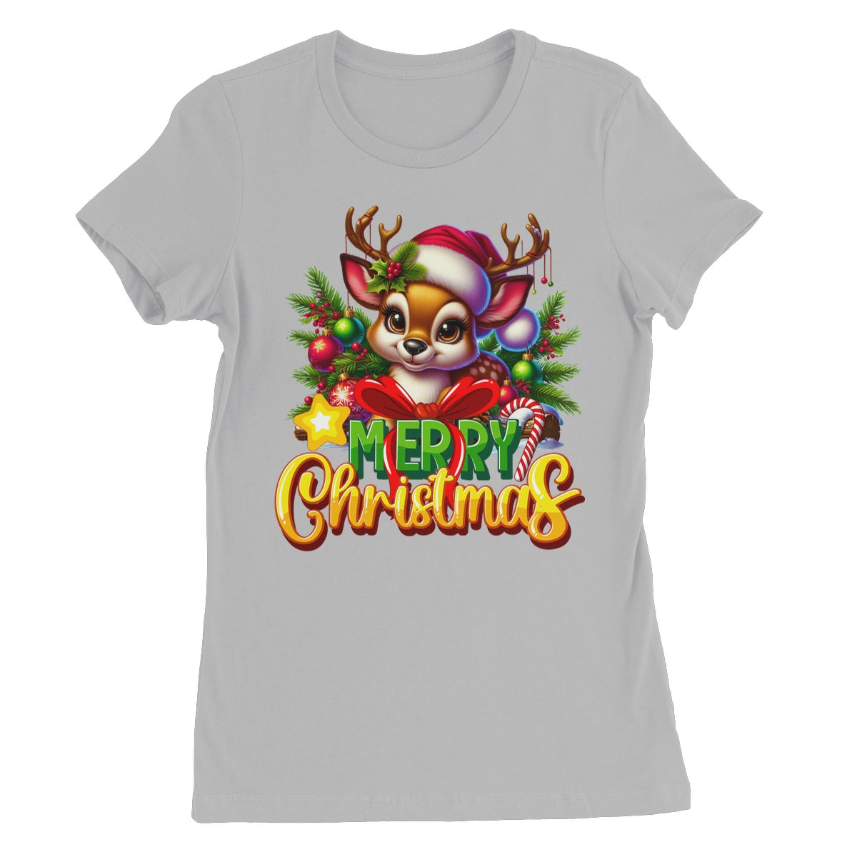 Reindeer Merry Christmas  Women's Favourite T-Shirt