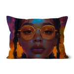 Solar Flare Radiant Soul  Beautiful Black Girl  Cushion - D'Sare