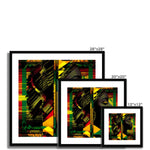 Abstract Red and Green Black Queen Fusion Framed & Mounted Print