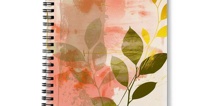 Peach Golden Leafy Escape 06 Eclectic Art Notebook by Prodigi