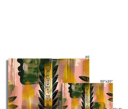 Echos of Duality Golden Pink Reflection Rolled Canvas