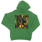 Abstract Red and Green Black Queen Fusion College Hoodie