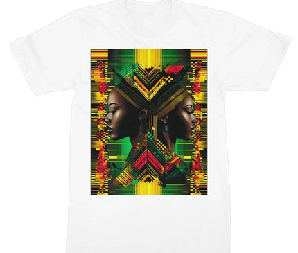 African Print Red Green Yellow Twin Energy  Softstyle T-Shirt - D'Sare